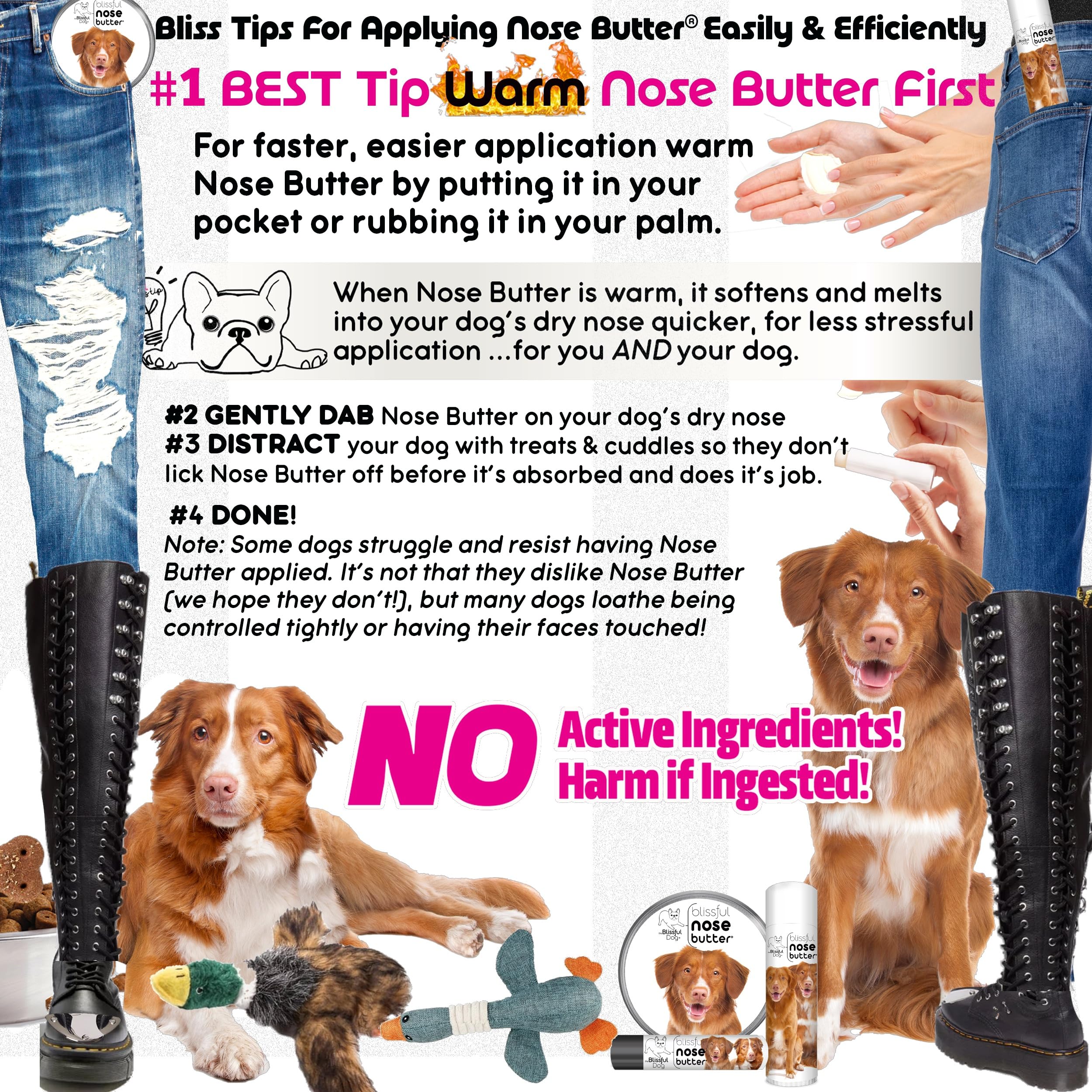 The Blissful Dog Nova Scotia Duck Tolling Retriever Unscented Nose Butter - Dog Nose Butter, 0.15 Ounce